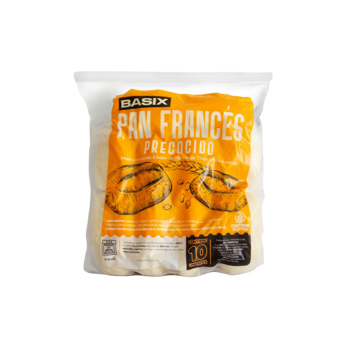 Pan Francés Chico Basix Pre Cocido Bolsa X 8 Unidades