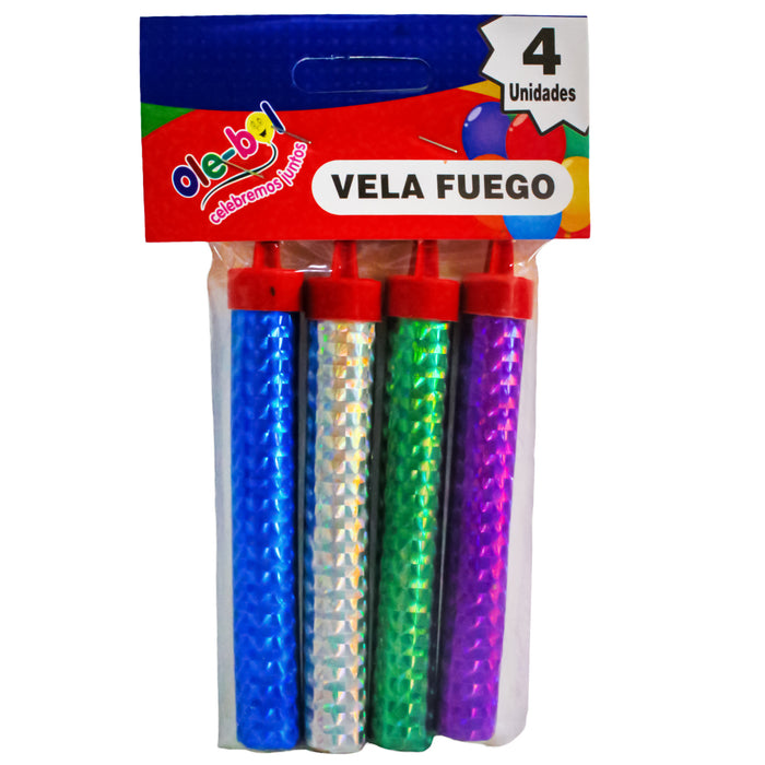 Olebol Vela Fuego X 4 Unidades