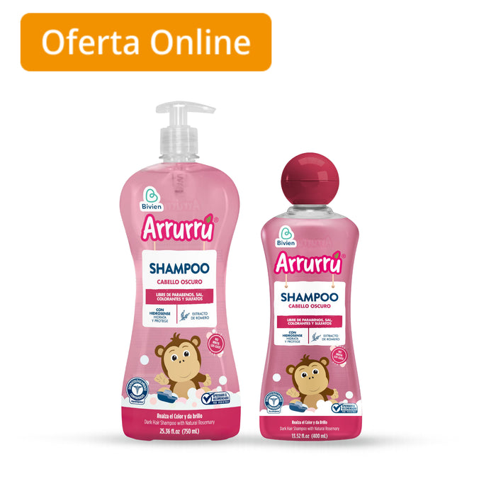 Combo Arrurrú Shampoo Cabello Oscuro 750Ml + 400Ml