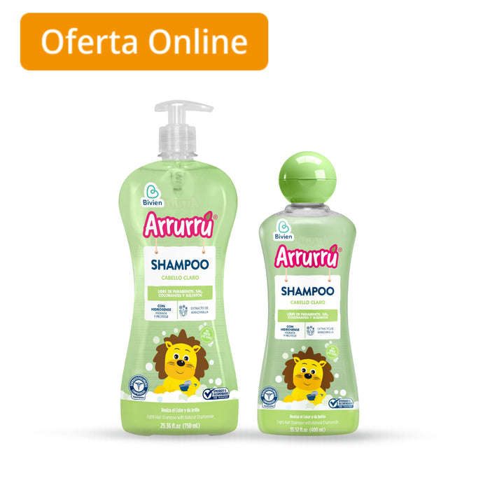 Combo Arrurrú Shampoo Cabello Claro 750Ml + 400Ml