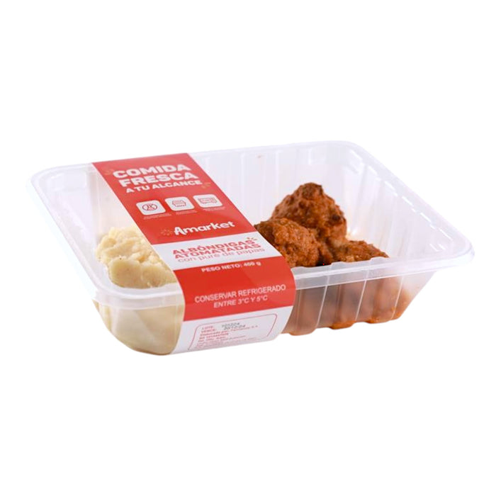 Comida Fresca Amarket Albóndigas Con Puré X 400G