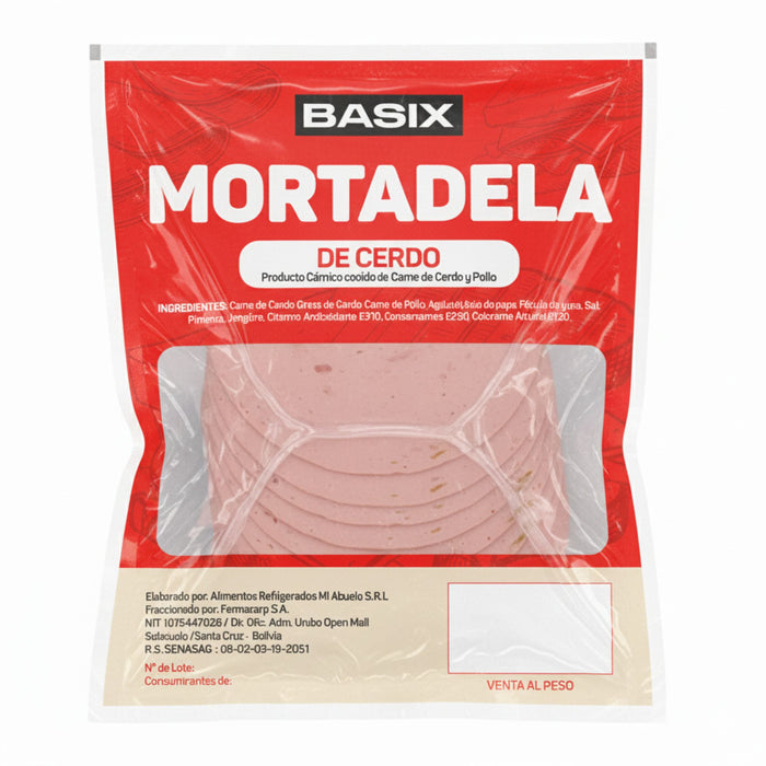 Mortadela Basix De Cerdo X Kg