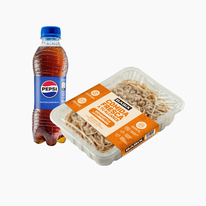 Combo Espaguetti A La Carbonara Amarket + Pepsi Chiki 250ml